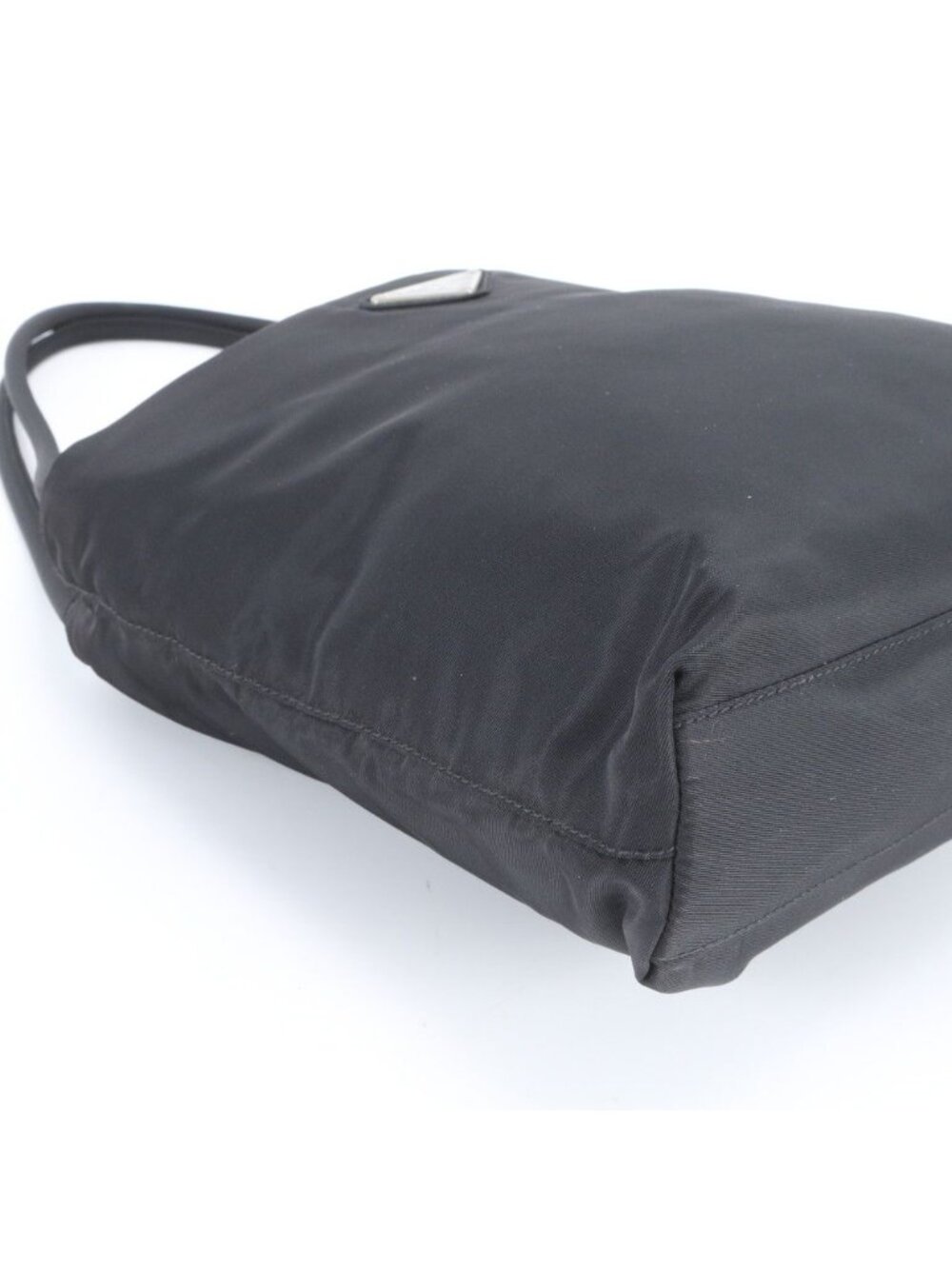 ★SOLD★ Prada Tessuto Nylon Triangle Logo Tote Shoulder Hand Black - Picture 6 of 9